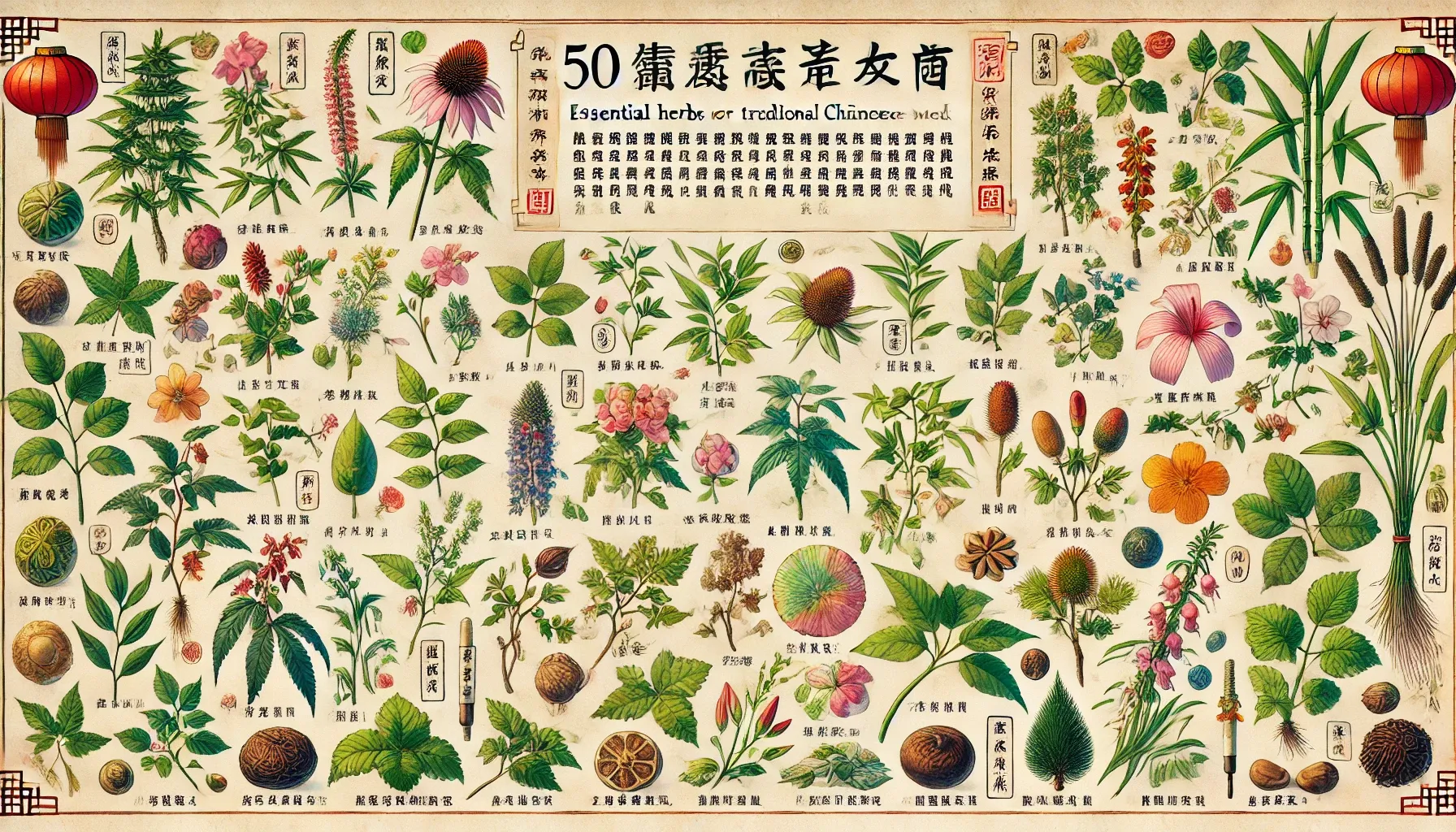 50 Hierbas Fundamentales en la Medicina Tradicional China